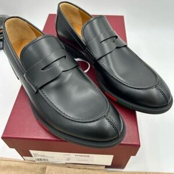 Men's Gucci, leather strap penny loafer with web detail size 6.5 fits 7.5 US - Picture 15 of 15